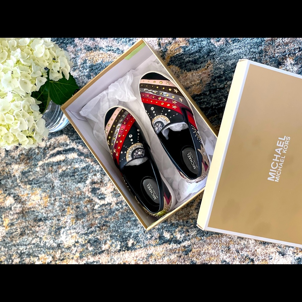 Michael Kors Trent Slip On Sneakers with Embellishment